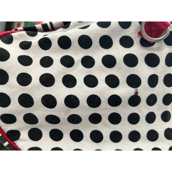 Little Miss Matched Girl's‎ Black Red White Duffel Bag Zipper Closure - Picture 11 of 12